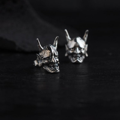 Vintage srebrne boje Prajna maska Skull Stud Naušnice za žene Muške punk naušnice Retro party nakit Dodaci Rođendanski dar