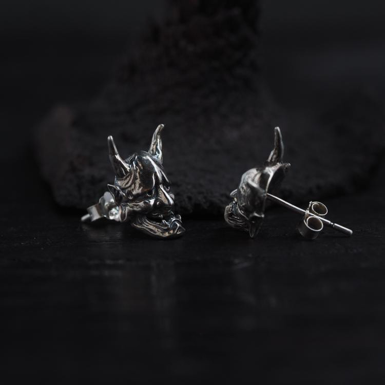 Vintage srebrne boje Prajna maska Skull Stud Naušnice za žene Muške punk naušnice Retro party nakit Dodaci Rođendanski dar