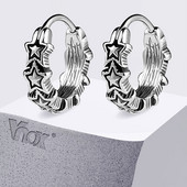 Vnoxi väikesed punk-meeste rõngaskõrvarõngad, vanaaegsed retrotähtede rõngad poistele, allergiavastased augustamiskõrvaehted