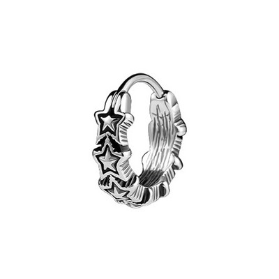 Vnoxi väikesed punk-meeste rõngaskõrvarõngad, vanaaegsed retrotähtede rõngad poistele, allergiavastased augustamiskõrvaehted