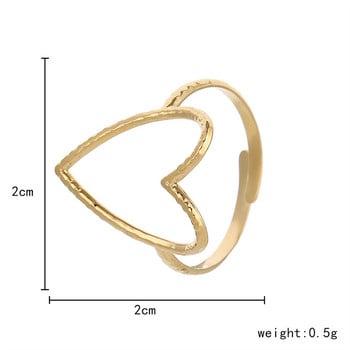 Δαχτυλίδι από ανοξείδωτο ατσάλι Big Heart 2023 Trend Adjustable Ανοιγόμενα δαχτυλίδια για Γυναικεία Δώρο Ζευγάρι Πανκ Μόδα Κοσμήματα Χονδρική