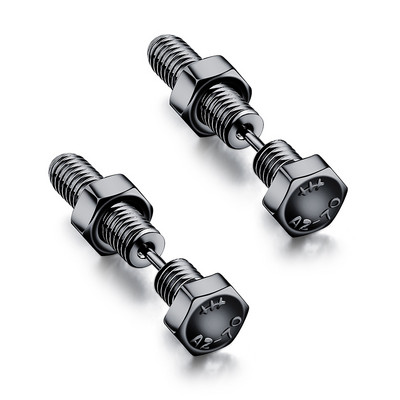 2tk Uus gooti stiilis unisex punkrokk roostevabast terasest naelkruviga augustamine kõrvarõngad Uudsus augustamine ehted kiviaugustavad ehted