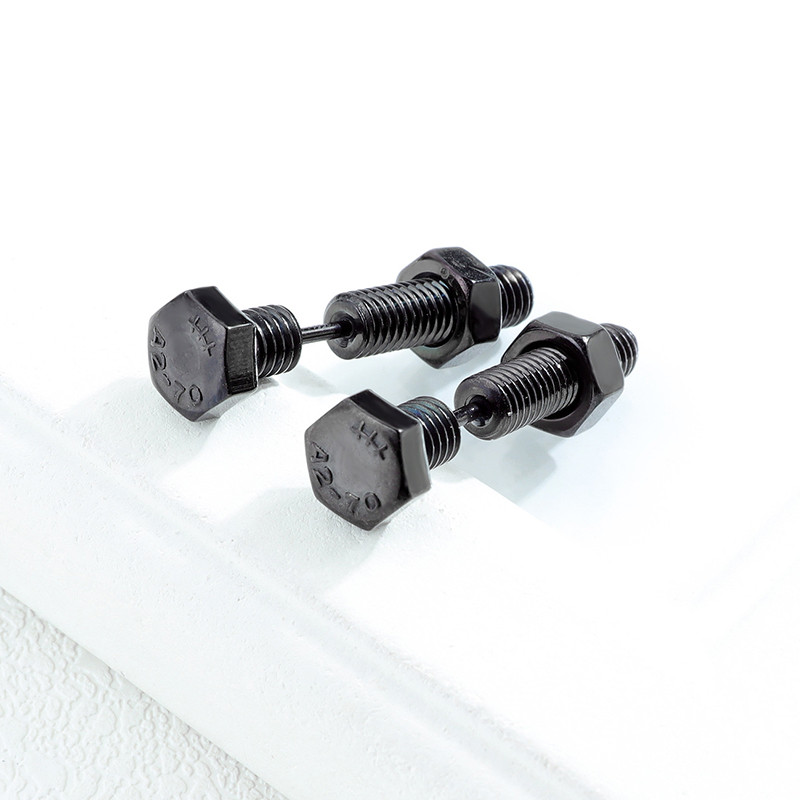 2tk Uus gooti stiilis unisex punkrokk roostevabast terasest naelkruviga augustamine kõrvarõngad Uudsus augustamine ehted kiviaugustavad ehted