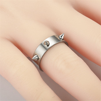 Готически пръстен от неръждаема стомана Пънк стил Мъжки и дамски бижута с трън Рок Хип Хоп Студентски пръстени