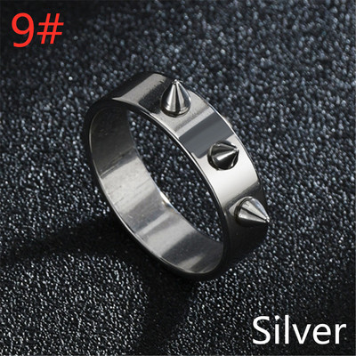 Gooti roostevabast terasest sõrmus punkstiilis meeste ja naiste okasehted Rocki hiphopi tudengisõrmused