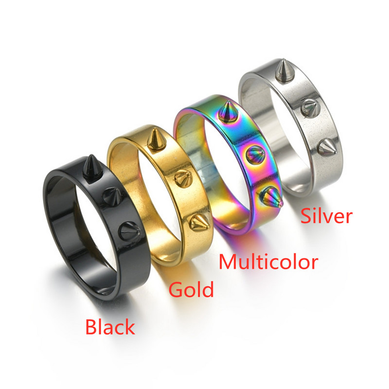 Gooti roostevabast terasest sõrmus punkstiilis meeste ja naiste okasehted Rocki hiphopi tudengisõrmused