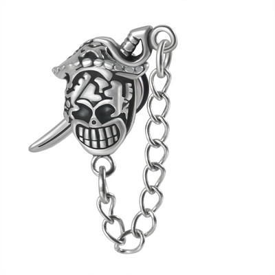 1 tk Kirurgilisest terasest pealuu Unisex Ear Stud Deemon Skeleton Kõrvarõngad Meeste/Naiste Hiphop Stiilis Allergiat vältivad Kõrva augustamine Ehted