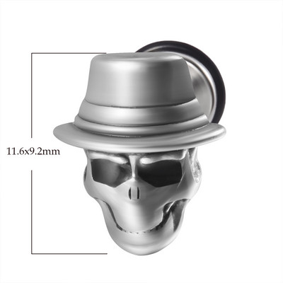 1 tk Kirurgilisest terasest pealuu Unisex Ear Stud Deemon Skeleton Kõrvarõngad Meeste/Naiste Hiphop Stiilis Allergiat vältivad Kõrva augustamine Ehted