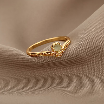 Modes opāls pirkstu gredzeni sievietēm, nerūsējošā tērauda regulējams pāris ģeometrisks gredzens rokām darināts estētisks rotaslietas dāvana Anillos