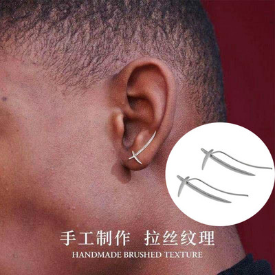 Vintage Μαύρο Skull Awl Στρογγυλά Σκουλαρίκια Αγόρια Υποαλλεργικά Ανδρικά Σκουλαρίκια Gothic Biker Punk Hip Hop Rock Trend Κοσμήματα Δώρο