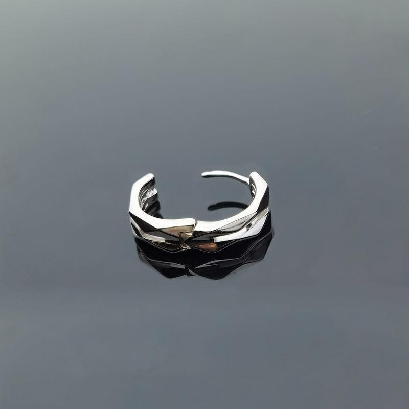 Férfi divat háromdimenziós geometrikus férfi fülbevalók kétrétegű fülbevaló rozsdamentes acél fülbevaló hip-hop punk ékszerek