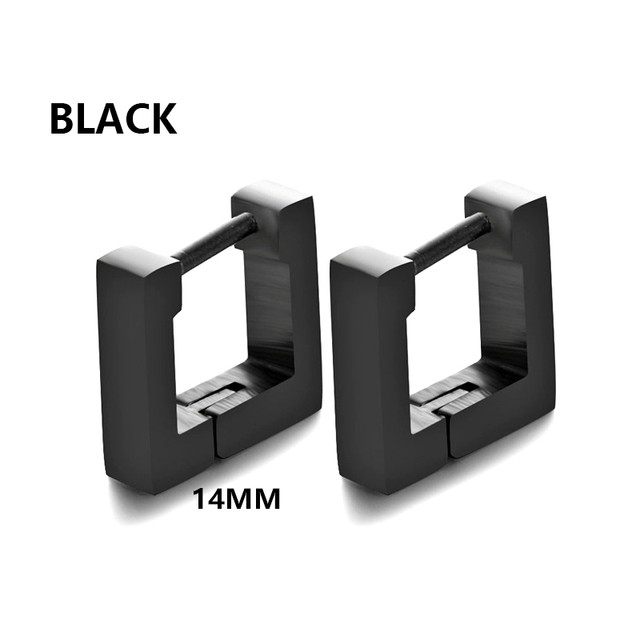 Modes melni stīpiņu auskari vīriešiem minimālisma ģeometriski taisnstūrveida sešstūra trīsstūra pentagrammas kvadrātveida stīpas auskari vīriešiem rotaslietas