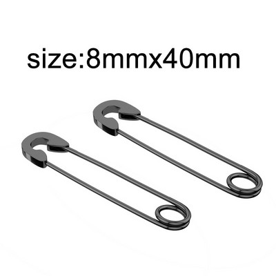 1 paar gooti musta terasevärvi naljakad keeratavad kõrvarõngad meestele/naistele ümara palliga koonuse otsaga roostevabast terasest ehted