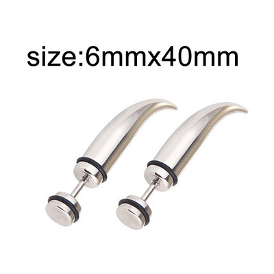 1 paar gooti musta terasevärvi naljakad keeratavad kõrvarõngad meestele/naistele ümara palliga koonuse otsaga roostevabast terasest ehted