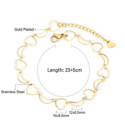 LUXUKISSKIDS jalavõrud naisele roostevabast terasest kullavärvi Bohemia tutt jalavõru Süda Kuu Star Cross Charms jalavõrud tüdrukutele