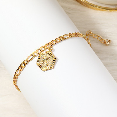 Potīšu rokassprādzes sievietēm Vienkāršas angļu alfabēta kulonu pēdu rotaslietas, gotu aksesuāri, kubas saites potīšu ķēdes ballīte 2023