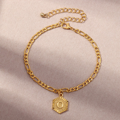 Potīšu rokassprādzes sievietēm Vienkāršas angļu alfabēta kulonu pēdu rotaslietas, gotu aksesuāri, kubas saites potīšu ķēdes ballīte 2023