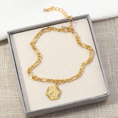 Potīšu rokassprādzes sievietēm Vienkāršas angļu alfabēta kulonu pēdu rotaslietas, gotu aksesuāri, kubas saites potīšu ķēdes ballīte 2023