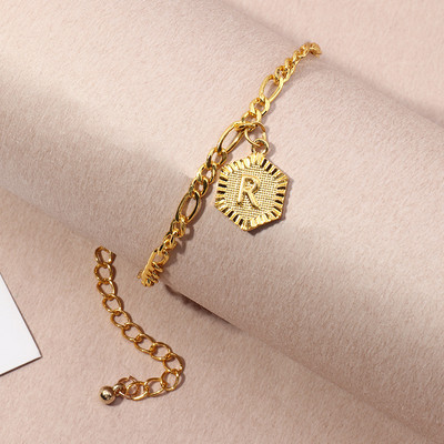 Potīšu rokassprādzes sievietēm Vienkāršas angļu alfabēta kulonu pēdu rotaslietas, gotu aksesuāri, kubas saites potīšu ķēdes ballīte 2023