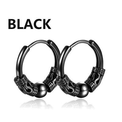 2 vnt Punk vyriški nerūdijančio plieno auskarai su lanku moterims Hip Hop Totem auskarai vyrams Auskarai Gothic Ear Stud Juvelyrika vakarėlio dovana