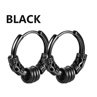 2 vnt Punk vyriški nerūdijančio plieno auskarai su lanku moterims Hip Hop Totem auskarai vyrams Auskarai Gothic Ear Stud Juvelyrika vakarėlio dovana