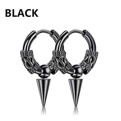 2 vnt Punk vyriški nerūdijančio plieno auskarai su lanku moterims Hip Hop Totem auskarai vyrams Auskarai Gothic Ear Stud Juvelyrika vakarėlio dovana