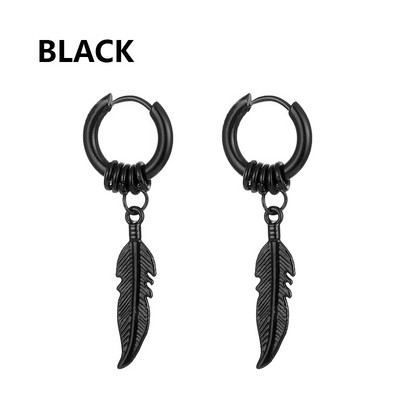 2 vnt Punk vyriški nerūdijančio plieno auskarai su lanku moterims Hip Hop Totem auskarai vyrams Auskarai Gothic Ear Stud Juvelyrika vakarėlio dovana