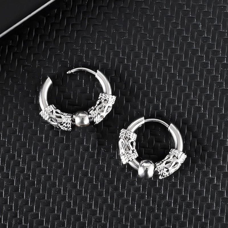 2PC Punk vīriešu nerūsējošā tērauda stīpas auskari sievietēm Hip Hop Totem Auskari vīriešiem Auskari Gothic Ear Stud rotaslietas ballītes dāvana