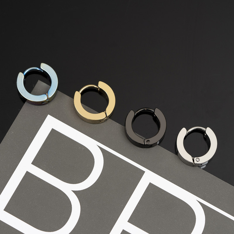 1 paar allergiavastast titaanist terasest kõrvarõngast punk rock kõrvarõngad meeste moeehted naiste väikese ringiga ümmargused kõrvarõngad