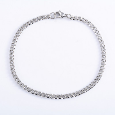 Meeste veekindel roostevabast terasest kuuba kett käevõru Kvaliteetne hõbedase värvi käevõru ehtetarvikud käte ja jalgade kingituseks