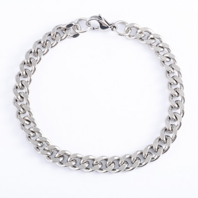 Meeste veekindel roostevabast terasest kuuba kett käevõru Kvaliteetne hõbedase värvi käevõru ehtetarvikud käte ja jalgade kingituseks