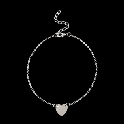 Vienkārša stila Sirds šarms Zelta un sudraba krāsā pārklāta metāla O ķēde sievietēm