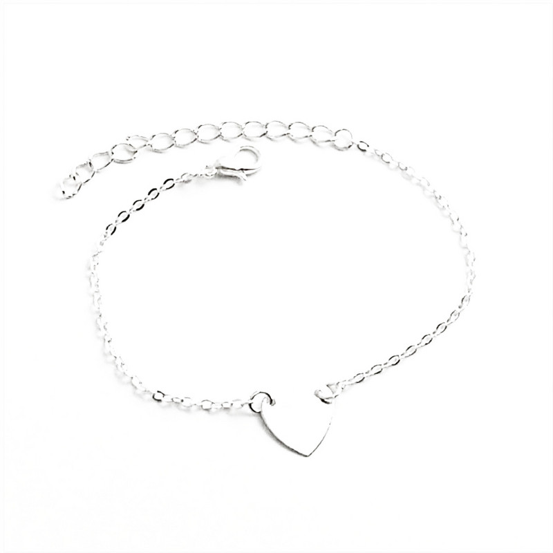 Vienkārša stila Sirds šarms Zelta un sudraba krāsā pārklāta metāla O ķēde sievietēm