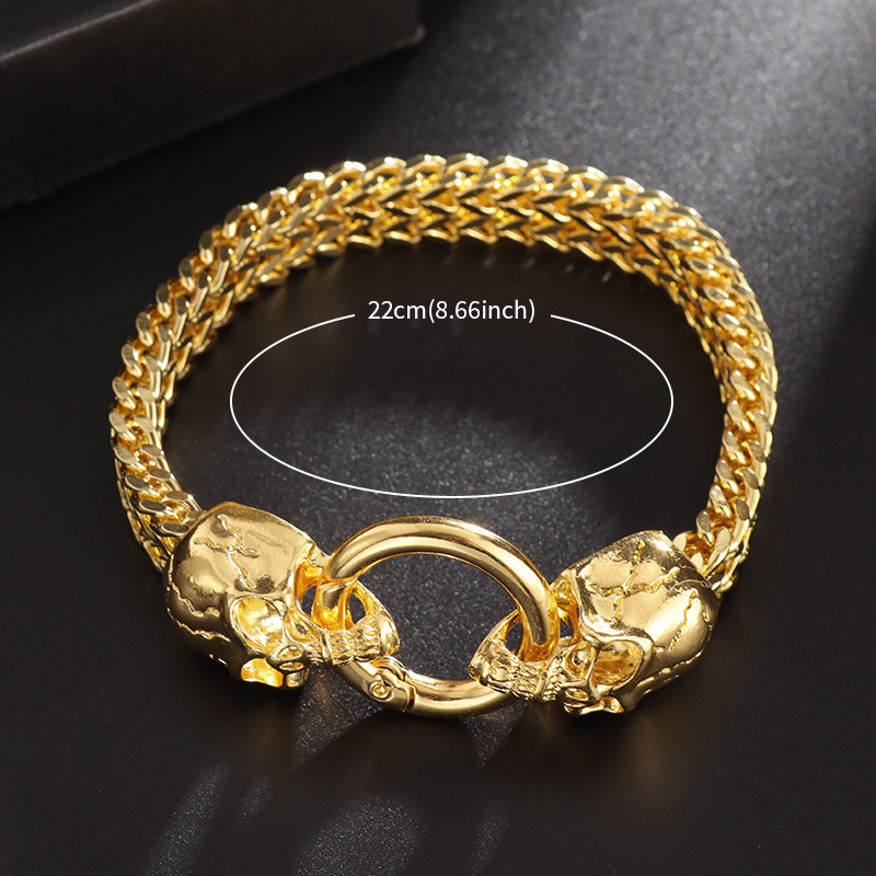 Klasiskā panka stila meža karalis, vīriešu nerūsējošā tērauda sieta ķēdes rokassprādze Roka bruņinieku rotaslietas dāvana