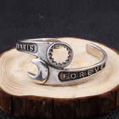 Brățară cu cheie Instrument de reparație dominator pentru bărbați Cheie Manșetă Brățară deschisă Motociclist Motociclist Punk Rock Partide Bijuterii Cadou