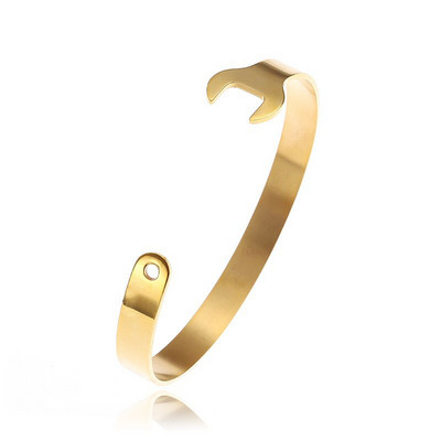 Brățară cu cheie Instrument de reparație dominator pentru bărbați Cheie Manșetă Brățară deschisă Motociclist Motociclist Punk Rock Partide Bijuterii Cadou