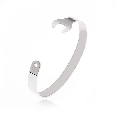 Brățară cu cheie Instrument de reparație dominator pentru bărbați Cheie Manșetă Brățară deschisă Motociclist Motociclist Punk Rock Partide Bijuterii Cadou