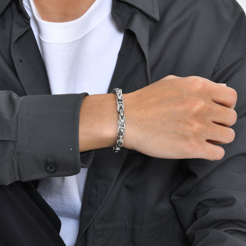 Mprainbow Elegantne narukvice u obliku slova V za muškarce i dječake, visokokvalitetne vodootporne narukvice s lančićima, nakit od nehrđajućeg čelika, poklon