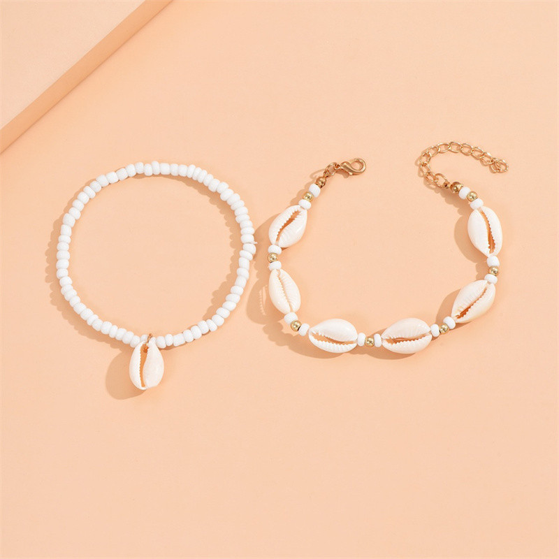 6 Styles Shell Starfish potītes Sievietēm Kāju Rotaslietas Vasaras Baskāju Rokassprādze Potīte Kāja Potītes Siksna Bohēmijas aksesuāri