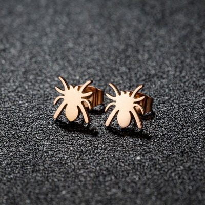 Crtani pauk i mreža Naušnice s klinovima od nehrđajućeg čelika za žene Punk crne životinjske šišmiš Piercing naušnice Pokloni za zabavu za Noć vještica