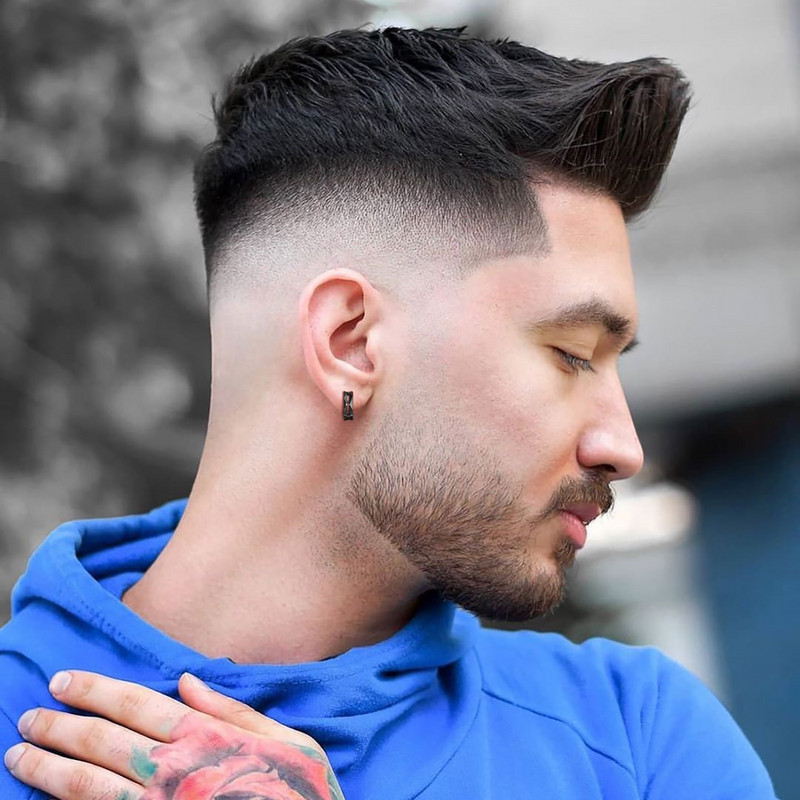 Vnox vīriešu mazi auskari ar stīpām, ģeometriski romba virsmas huggies, pret alerģiju nerūsējošā tērauda zēnu ielas apģērba rotaslietas