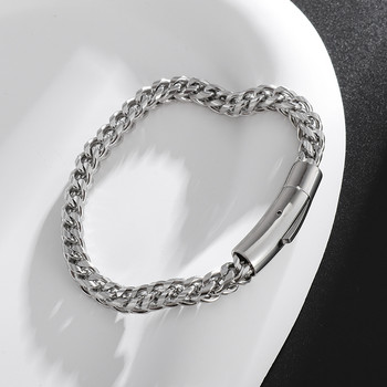 Мъжка гривна от неръждаема стомана Keel Chain с магнитна катарама Модни бижута Висококачествена гривна от титаниева стомана Мъжка тенденция Подарък