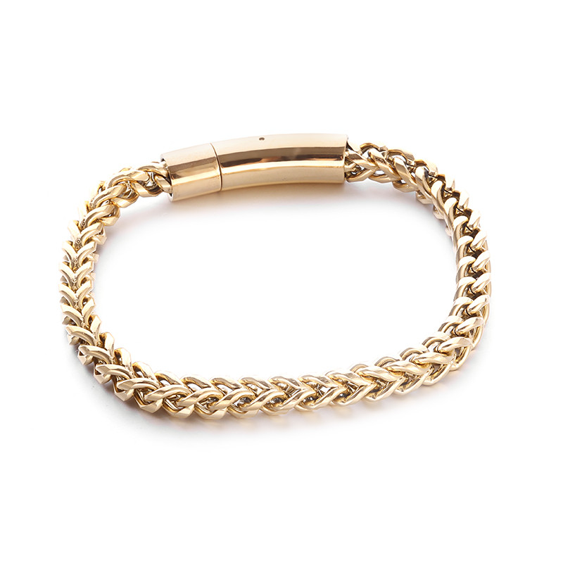 Meeste roostevabast terasest kiilkett magnetilise pandlaga käevõru Moeehted Kvaliteetne titaanterasest käevõru Meeste trendikingitus