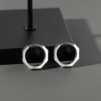 Κορεατικά ρωμαϊκά αριθμητικά μαύρα καρφωτά σκουλαρίκια για εφήβους Unisex από ανοξείδωτο ατσάλι Απλά σκουλαρίκια με κρίκους Ασυνήθιστο πανκ κοσμήματα