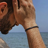 Susukta nerūdijančio plieno rankogalių apyrankė Įvairių spalvų apyrankė vyrams Unisex papuošalai 59mm