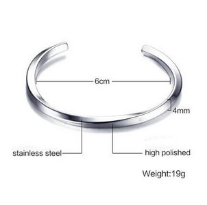 Susukta nerūdijančio plieno rankogalių apyrankė Įvairių spalvų apyrankė vyrams Unisex papuošalai 59mm