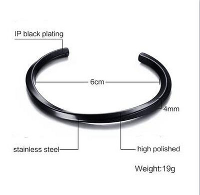 Susukta nerūdijančio plieno rankogalių apyrankė Įvairių spalvų apyrankė vyrams Unisex papuošalai 59mm