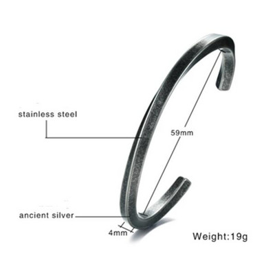 Susukta nerūdijančio plieno rankogalių apyrankė Įvairių spalvų apyrankė vyrams Unisex papuošalai 59mm