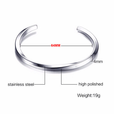 Susukta nerūdijančio plieno rankogalių apyrankė Įvairių spalvų apyrankė vyrams Unisex papuošalai 59mm