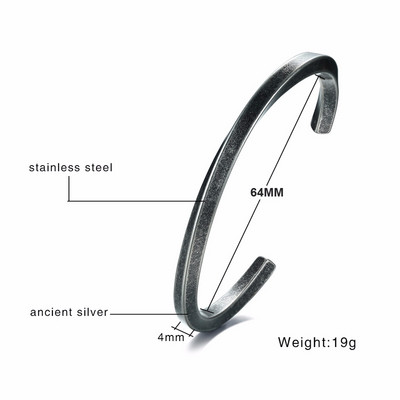 Susukta nerūdijančio plieno rankogalių apyrankė Įvairių spalvų apyrankė vyrams Unisex papuošalai 59mm